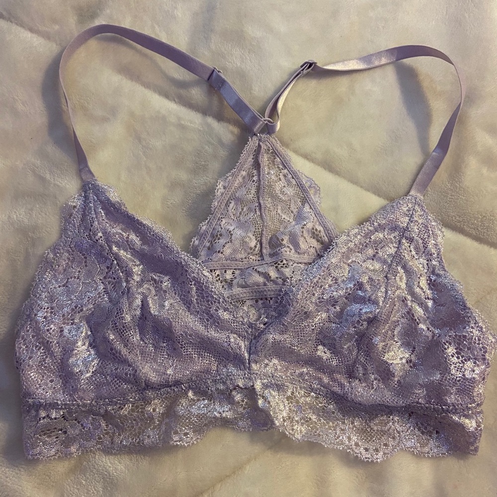 Lavender lace bralette